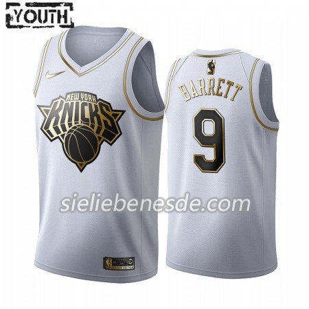 Kinder NBA New York Knicks Trikot RJ Barrett 9 Nike 2019-2020 Weiß Golden Edition Swingman
